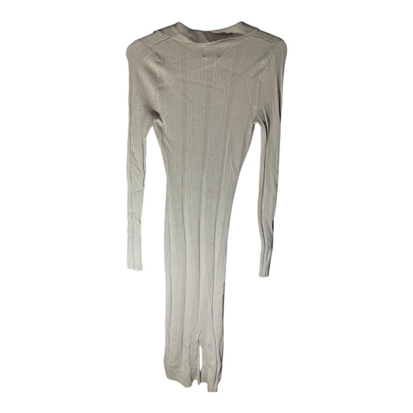 H&M Rib Knit Dress Light Beige - Picture 4 of 5